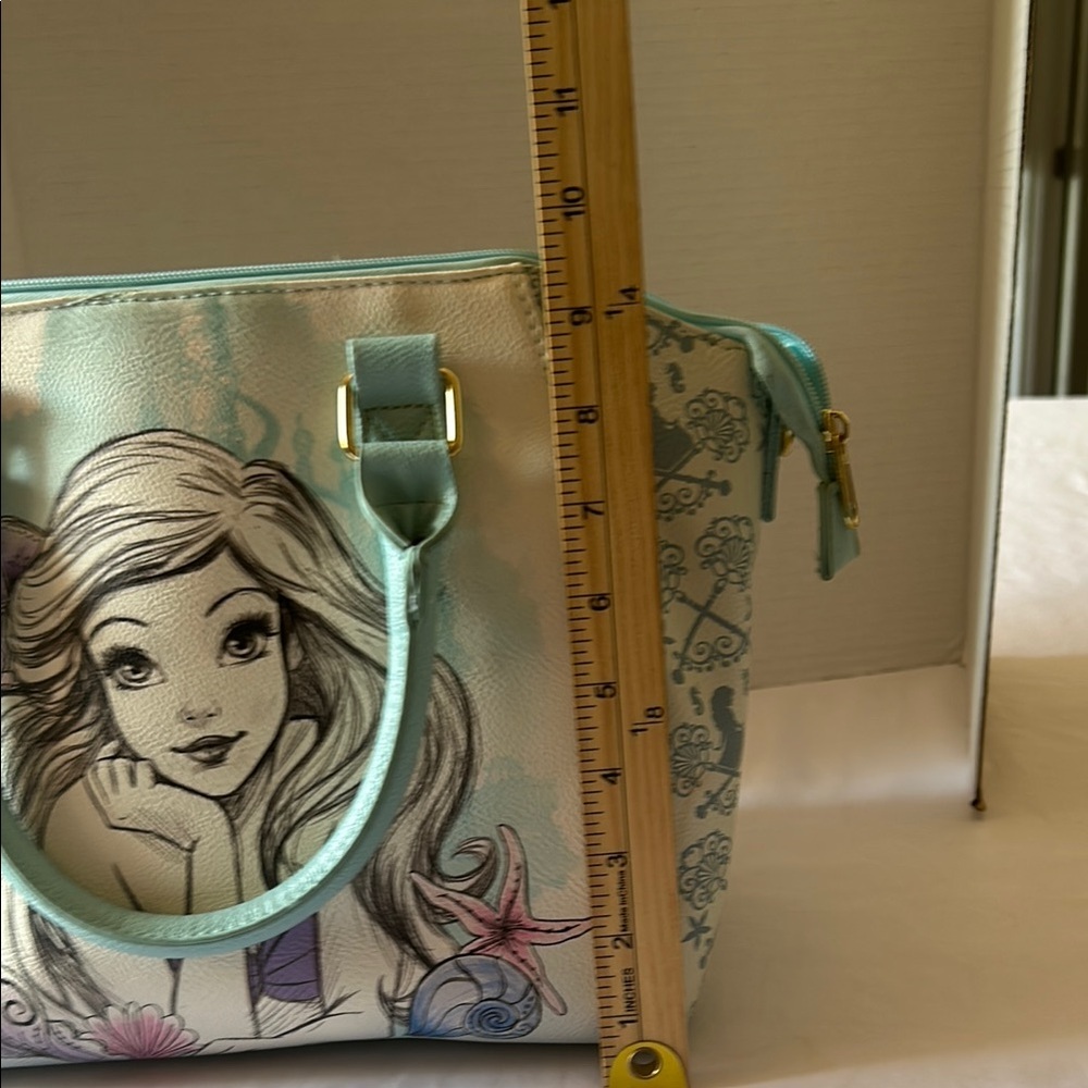 Disney Loungefly Ariel Satchel Tote Handbag The Little Mermaid Aqua - Picture 8 of 9